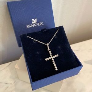Swarovski bezel-set cross pendant